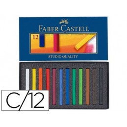 TIZAS PASTEL BLANDO FABER CASTELL 12 COLORES SURTI
