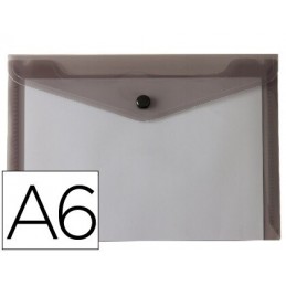 CARPETA DOSSIER BROCHE POLIPR. DIN A6 NEGRO