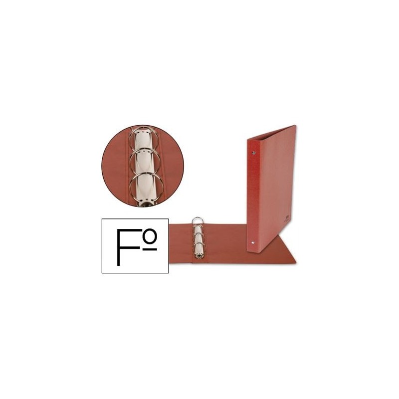 CARPETA FOLIO 4AN 40MM CARTON CUERO