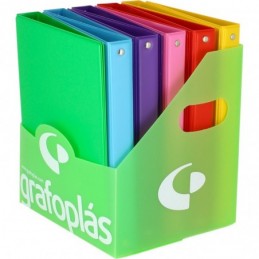 CARPETA CUARTO 4 ANILLAS COLORES SURTIDOS PVC