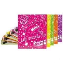 CARPETA A4 4 ANILLAS 25mm FLUOR DOODLE SURTIDO