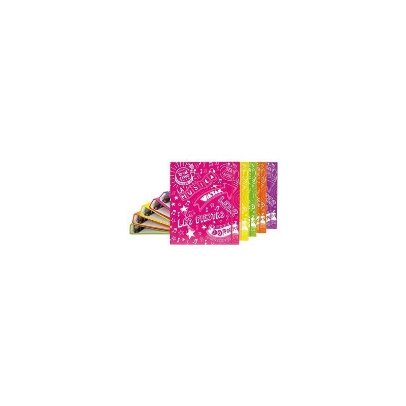 CARPETA A4 4 ANILLAS 25mm FLUOR DOODLE SURTIDO