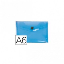 CARPETA DOSSIER BROCHE POLIPR. DIN A6 AZUL