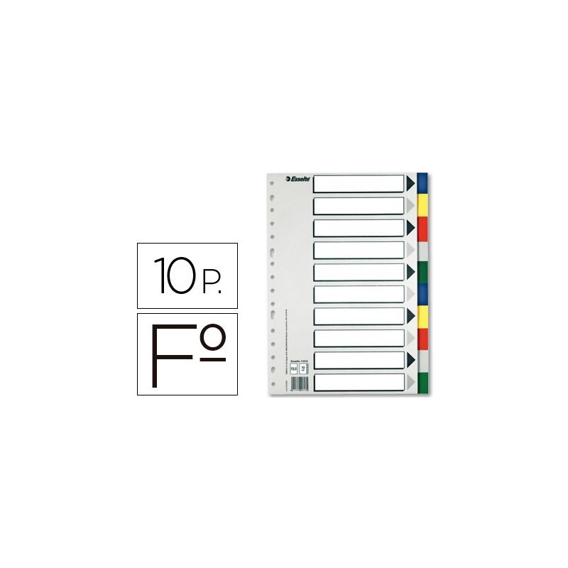 SEPARADORES PLASTICO FOLIO JUEGO/10 MULTITALADRO