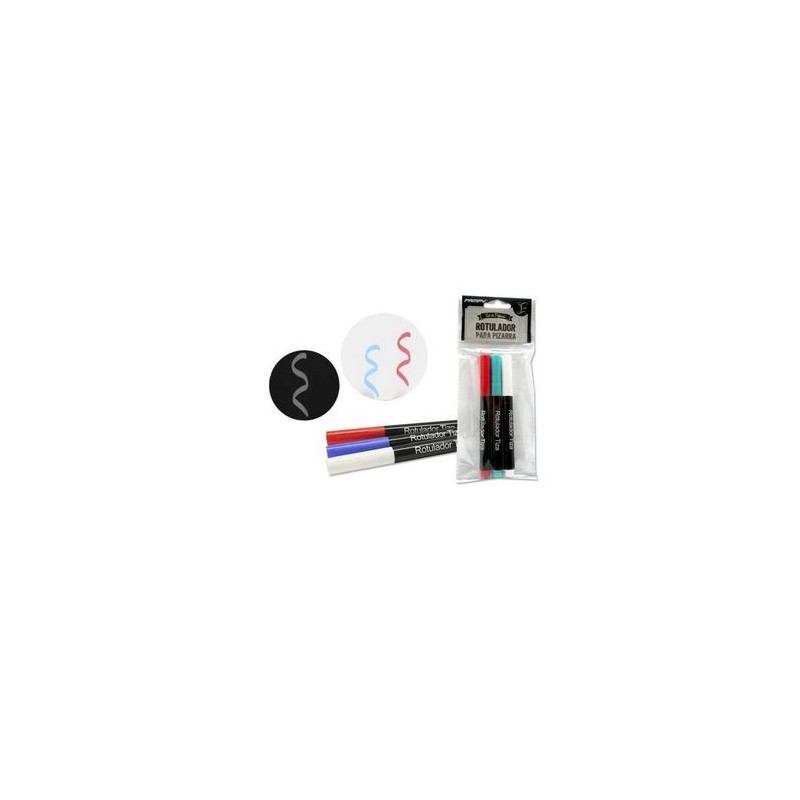 SET DE 3 ROTULADORES TIZA COLORES