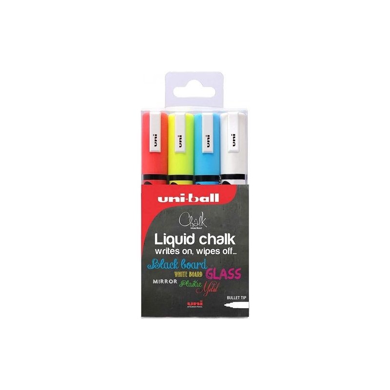ESTUCHE MARCADOR UNI CHALK TIZA LIQUIDA 1.8-2.5MM