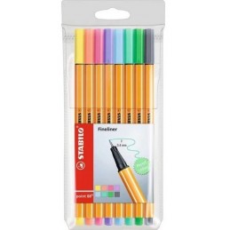 ROTULADOR STABILO POINT 88 ESTUCHE 8 UNID. COLORES