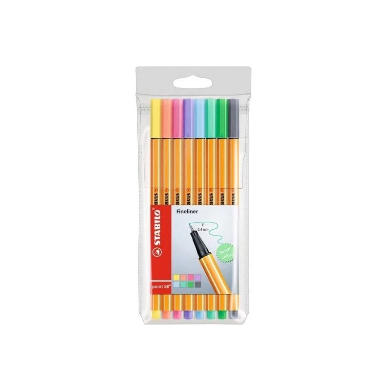 ROTULADOR STABILO POINT 88 ESTUCHE 8 UNID. COLORES