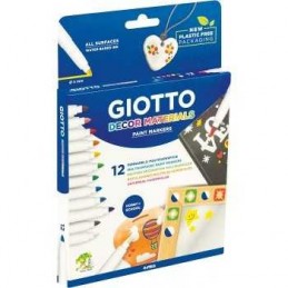 ROTULADOR PERMANENTE GIOTTO C/12 DECOR MATERIALS