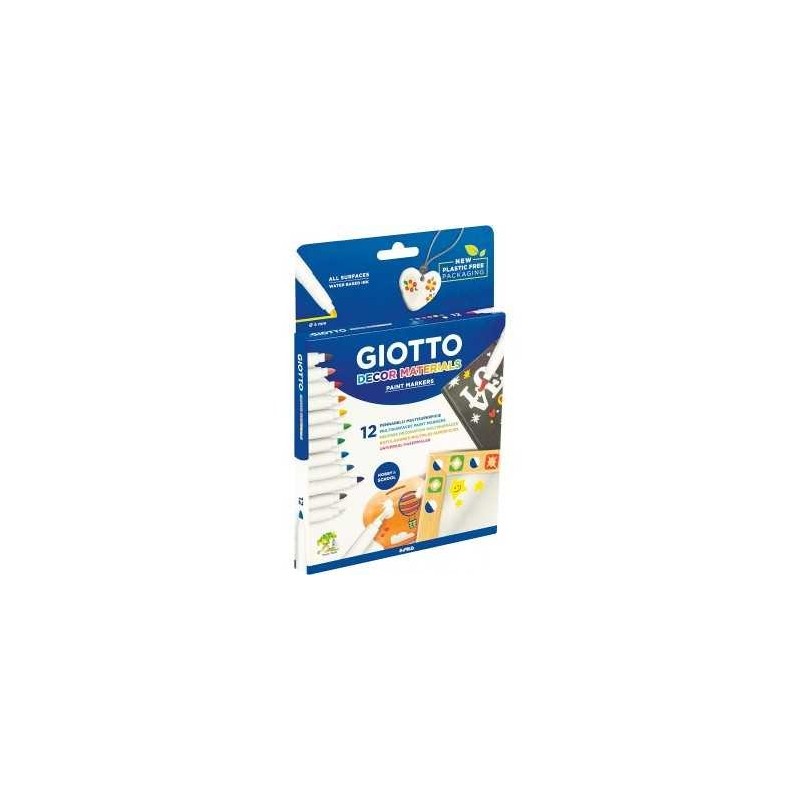 ROTULADOR PERMANENTE GIOTTO C/12 DECOR MATERIALS