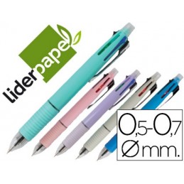 BOLIGRAFO LIDERPAPEL 5 EN 1 AZUL NEGRO ROJO PORTAM