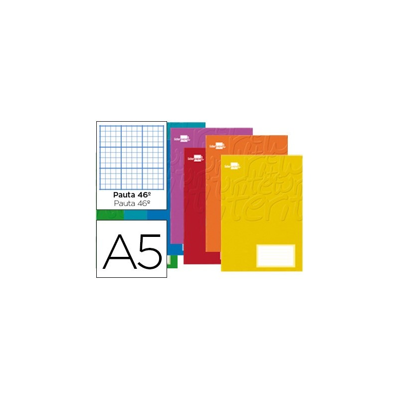 LIBRETA LIDERP. A5 32H 60G RAYADO 46 COLORES SURTI