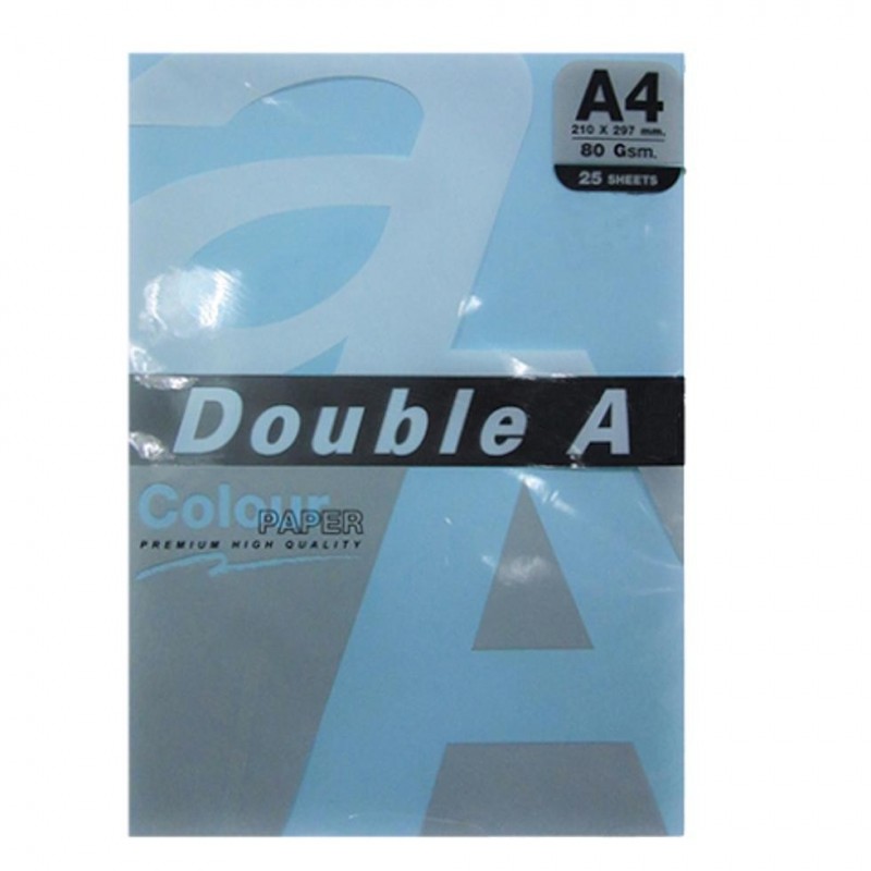 PAPEL DOUBLE A A4 80GR 25H AZUL OCEAN