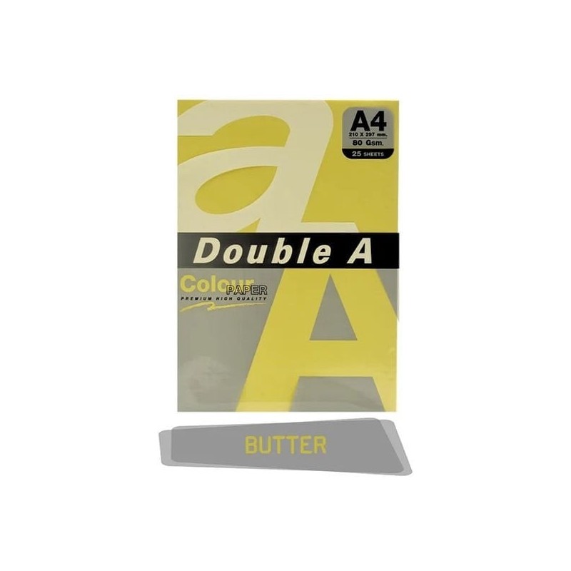 PAPEL DOUBLE A A4 80GR 25H MANTEQUILLA