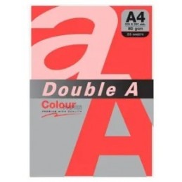 PAPEL DOUBLE A A4 80GR 25H ROJO