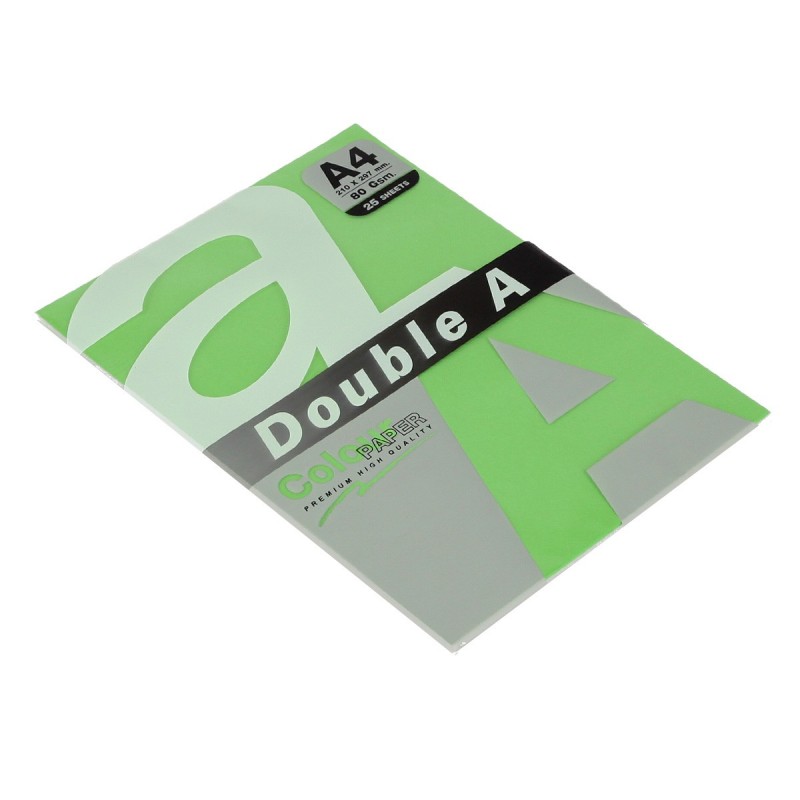 PAPEL DOUBLE A A4 80GR 25H VERDE LORO
