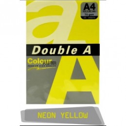 PAPEL DOUBLE A A4 80GR 25H AMARILLO NEON