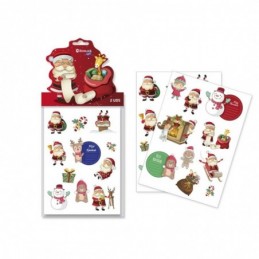 PEGATINAS 2 HOJAS NAVIDAD PAPA NOEL