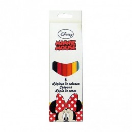 SET DE 6 LAPICES DE COLORES MINNIE MOUSE DISNEY