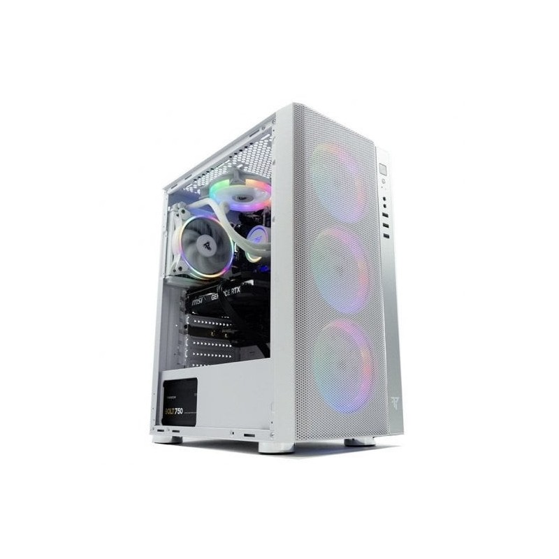 TORRE TEMPEST UMBRA RGB BLANCA CON 4 VENTILADORES
