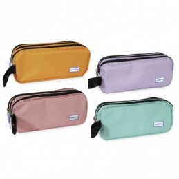 PORTATODO ZIPPY 3 CREMALLERAS CON ASA 4 COL PASTEL