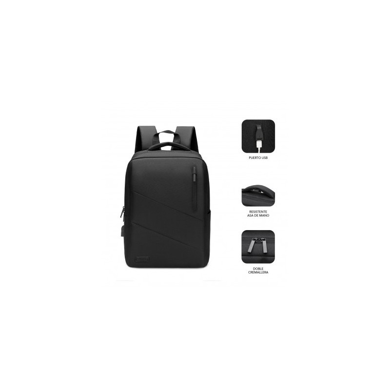 MALETIN PORTATIL 15.6 SUBBLIM NEGRO