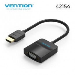 ADAPTADOR HDMI MACHO A VGA HEMBRA VENTION 15CM NEG