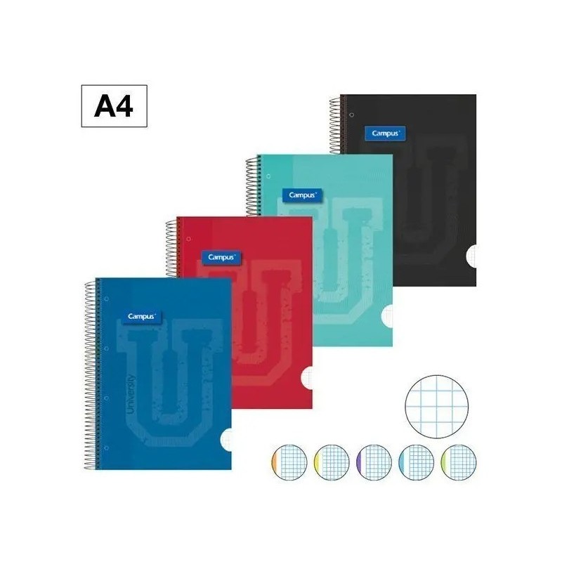 BLOC ESCOLAR A4 120H TAPA EXTRA 5x5mm