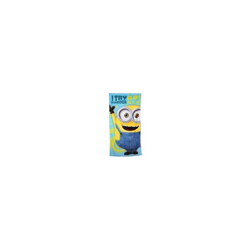 TOALLA PLAYA MINIONS TRY HARDER ALGODON 70x140cm