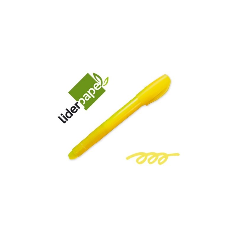 MARCADOR DE CERA GEL LIDERPAPEL FLUORESC. AMARILLO