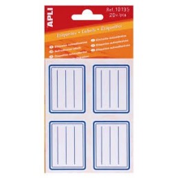 ETIQUETA ESCOLAR 38x50 AZUL E/20uds