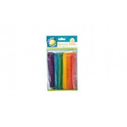 PALOS POLO MADERA COLORES 15CM 25UDS