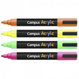 ROTULADOR CAMPUS ACRYLIC NEON PACK 4