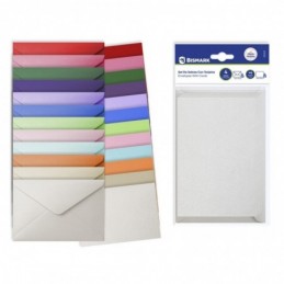 SET DE SOBRES CON TARJETAS 4 UDS INTERIOR PERLADO