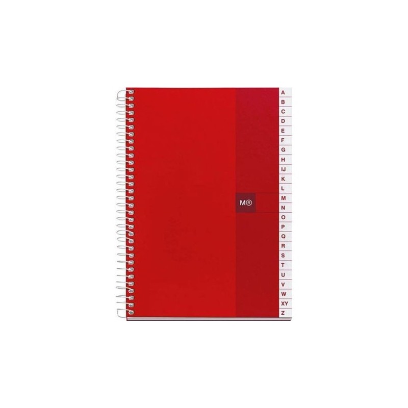 LIBRETA INDICE CUARTO CROMATIC 100H ROJO