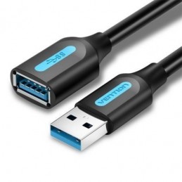 CABLE ALARGADOR USB 3.0 VENTION 50CM 5GBPS NEGRO
