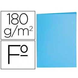 PAQ/50 SUBCARPETAS FOLIO 180G AZUL CLARO