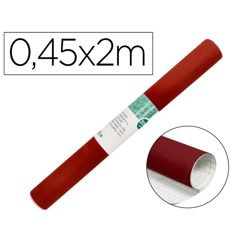 ROLLO ADHESIVO LIDERPAPEL ANTE ROJO 0.45x2MTS