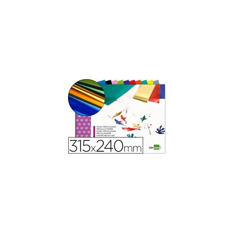 BLOC PAPEL METALIZADO 240x315mm 10 HOJAS LIDERPAPE