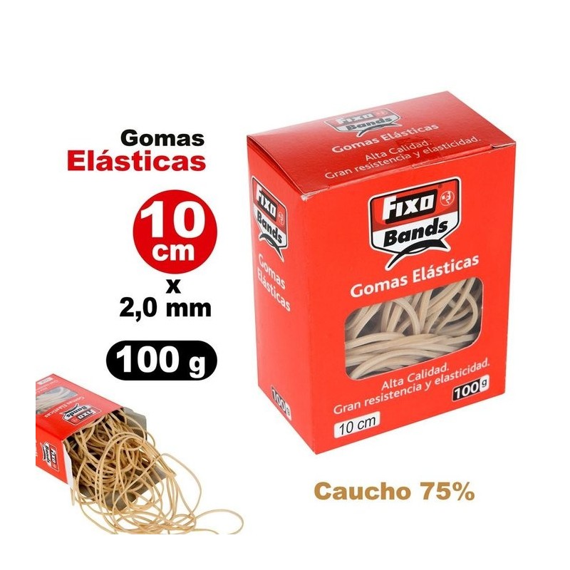GOMAS ELASTICAS 2MMx10CM FIXO CAJA 100 GR