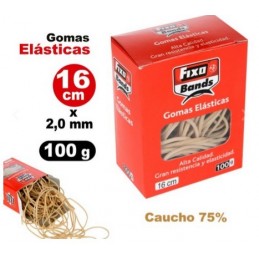 GOMAS ELASTICAS 2MMx16CM FIXO CAJA 100 GRAMOS