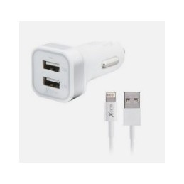 X-ONE CARGADOR COCHE USB 2.1A + CABLE LIGHTING