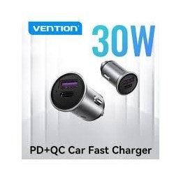 CARGADOR COCHE VENTION 1USB C 1 USB 30W