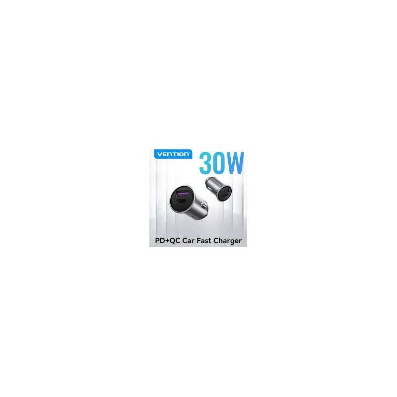 CARGADOR COCHE VENTION 1USB C 1 USB 30W