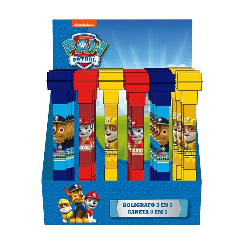 BOLIGRAFO PATRULLA CANINA PAW PATROL 3 EN 1 SURTID