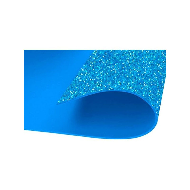 PLANCHA EVA 20x30x2 PURPURINA AZUL