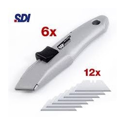 BLISTER 12 CUCHILLAS CUTTER RETRACTIL PROFESIONAL