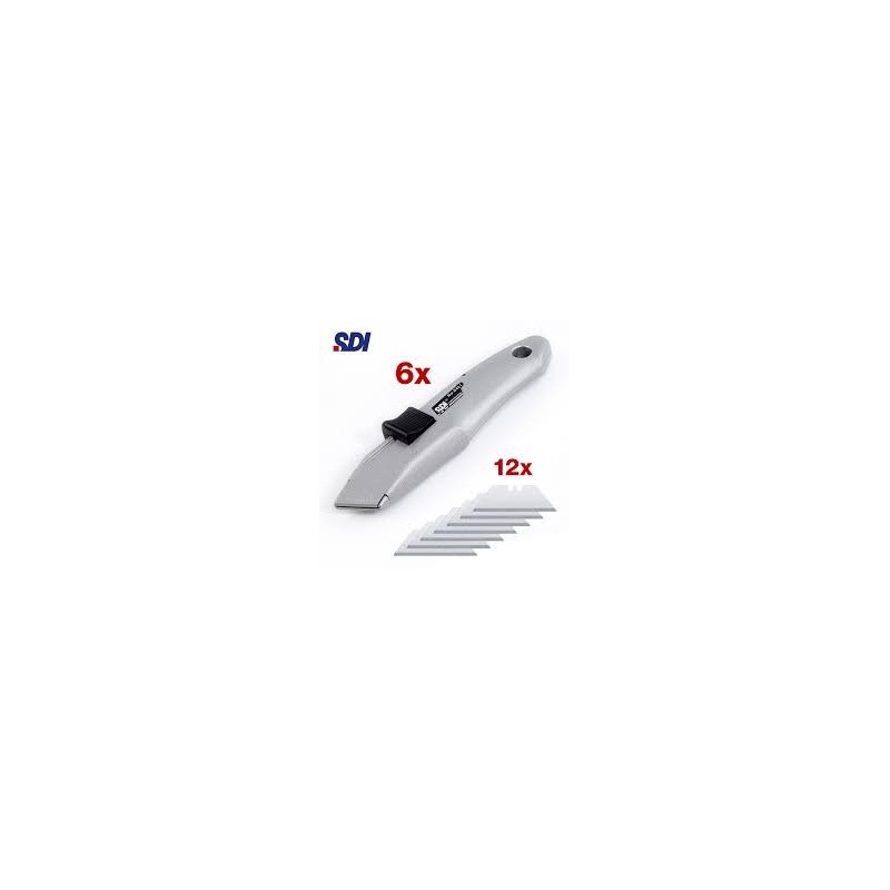 BLISTER 12 CUCHILLAS CUTTER RETRACTIL PROFESIONAL