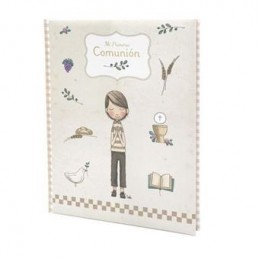 LIBRO DE MI PRIMERA  COMUNIÓN NIÑO FLORES