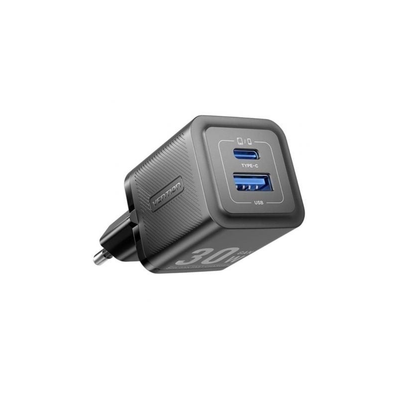 CARGADOR GAN VENTION FEQB0-EU 1 USB C 1 USB 30W